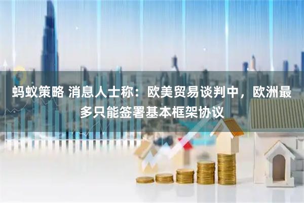 蚂蚁策略 消息人士称：欧美贸易谈判中，欧洲最多只能签署基本框架协议